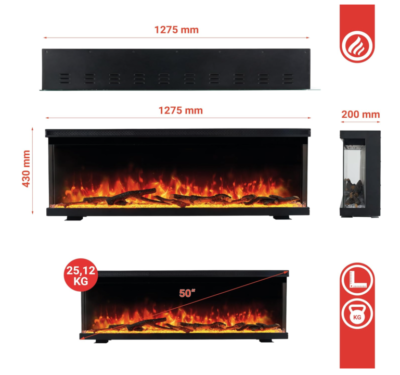 Leanne Fusion Electric Fireplace 50 - Image 2